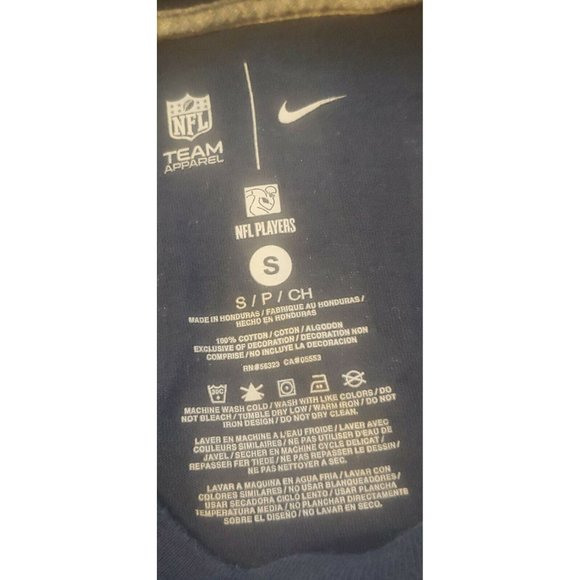 NFL Team Apparel Nike New England Patriots Men's Small Tom Brady T Shirt Navy - Picture 4 of 4